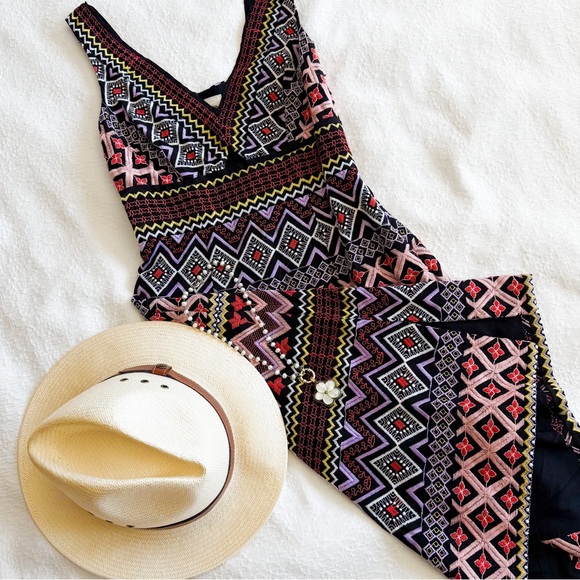 Anthropologie Akemi + Kin Black Embroidered Dress - Picture 1 of 13